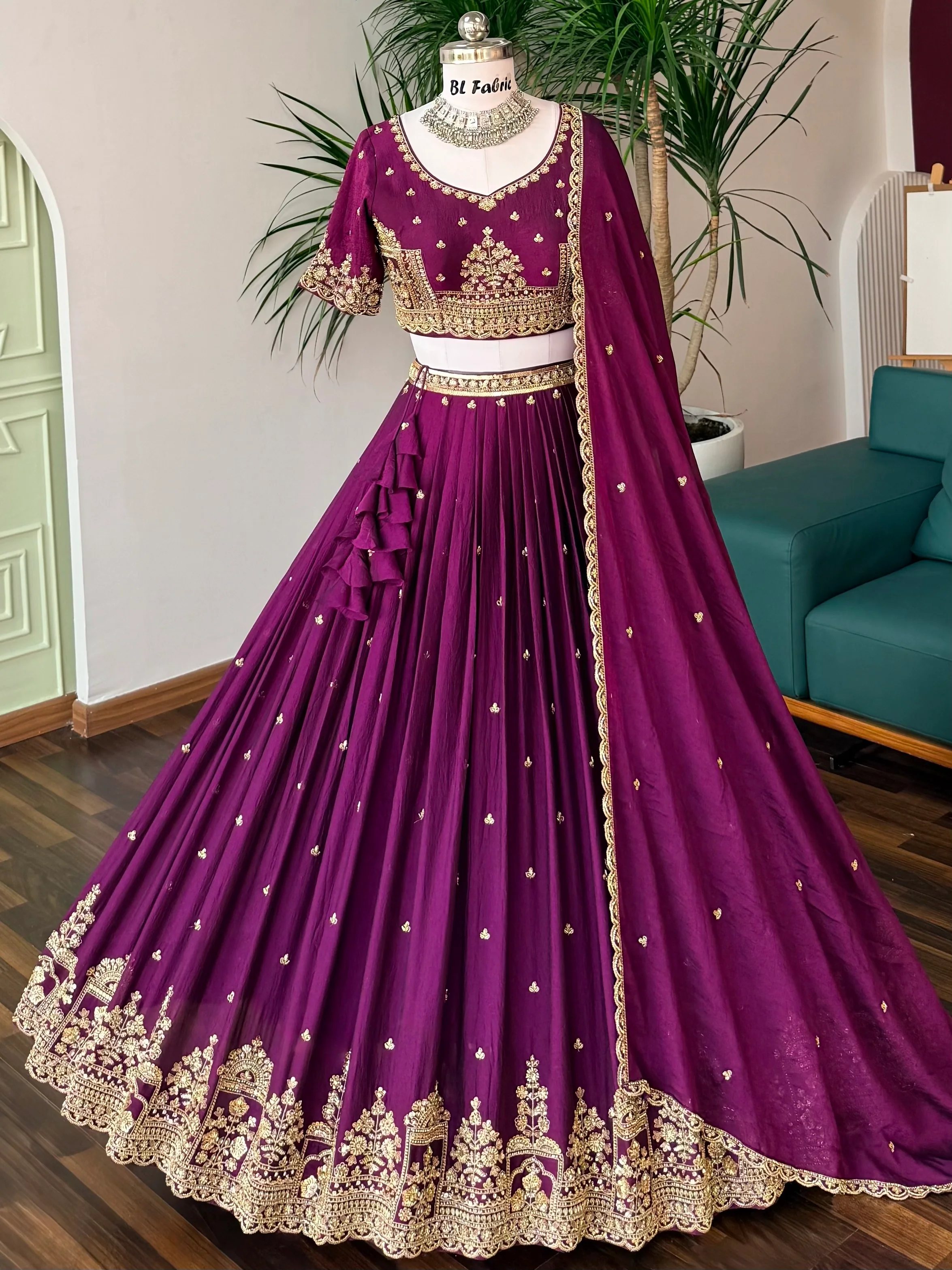 Mirror work Lehengas